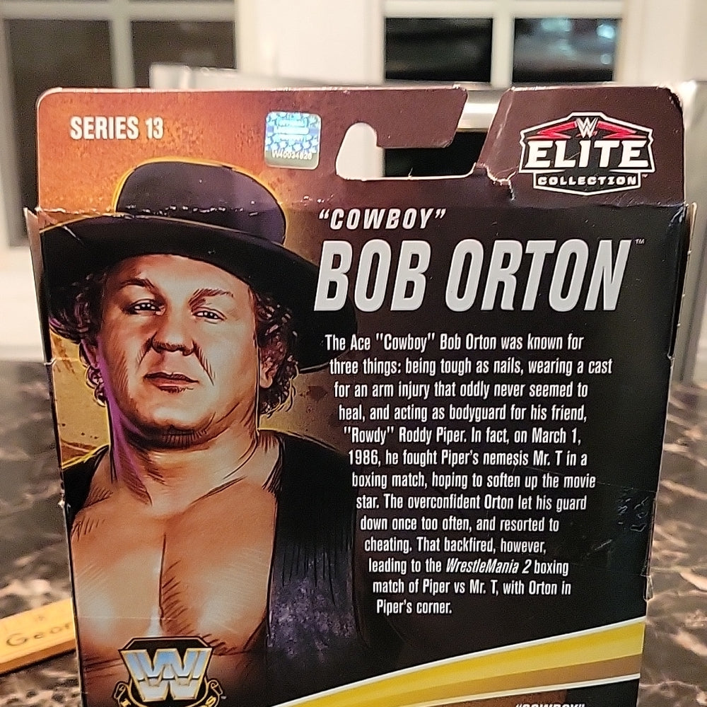 Cowboy Bob Orton Wwe Legends Series 13 Elite Collection Wrestling Figure In Hand