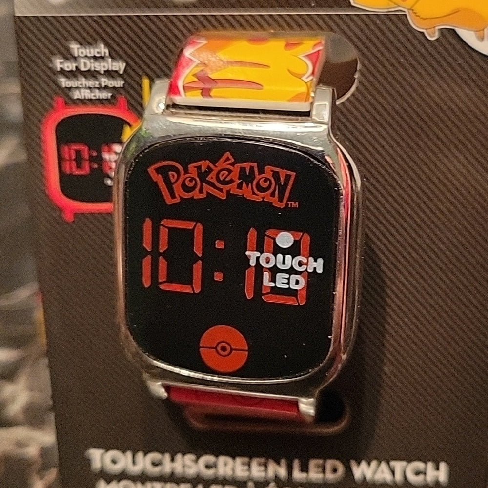 Kawaii Pokemon Pikachu Water Proof Digital Watch Anime Figure  Wear-Resistant Color Toy Watch Child Quartz