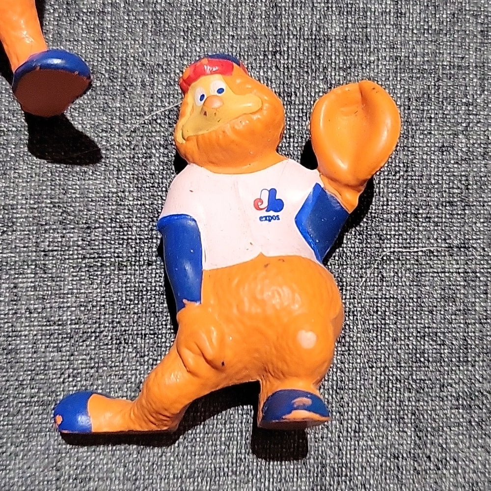 Lot #1 Of 3X Pvc Vintage Youppi Figurines Of Baseball Sport Team Montreal Expos