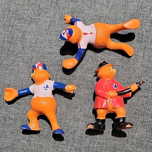 Lot Of 3 Pvcvintage Youppi Figurines Of Baseball Sport Team Montreal Expos #2