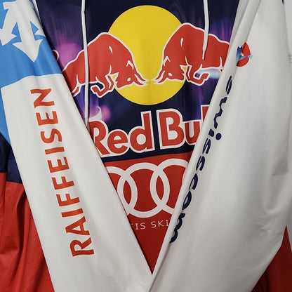 Redbull Hooded Sweater Xl Audi Mls Men'S Red Bull On The Field Long Sleeve Rare