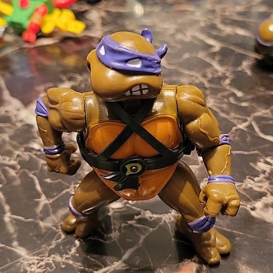 Teenage Mutant Ninja Turtles Donatello Hard Head Action Figure Tmnt 1988 W/ Belt