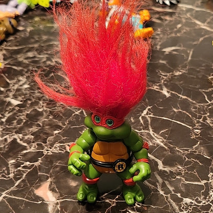 1993 Vintage Teenage Mutant Ninja Turtle Raphael Troll Doll Figure 90S Toys Belt