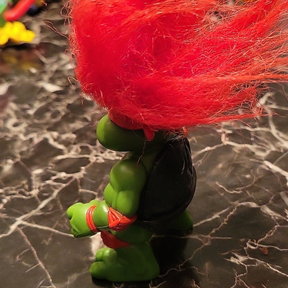 1993 Vintage Teenage Mutant Ninja Turtle Raphael Troll Doll Figure 90S Toys Belt