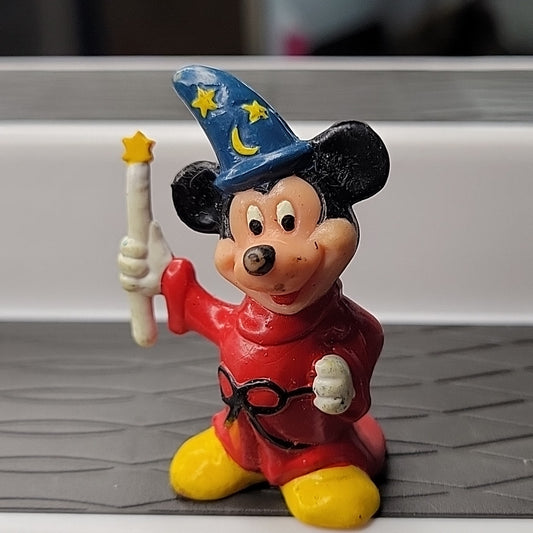 Vintage 2" 1980S Mickey Mouse Fantasia  Sorcerer Walt Disney Production Figure