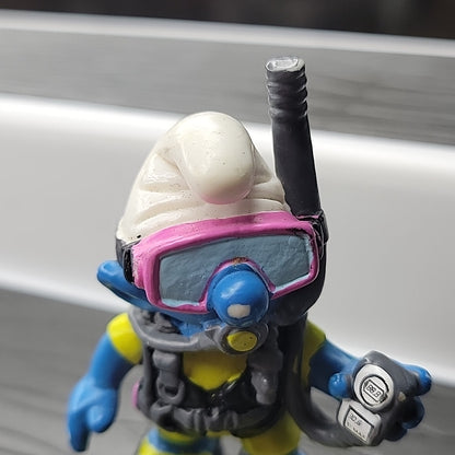 Scuba Diver Smurf 20466 - Smurfs 1999 Schleich Peyo 2" Pvc Figure