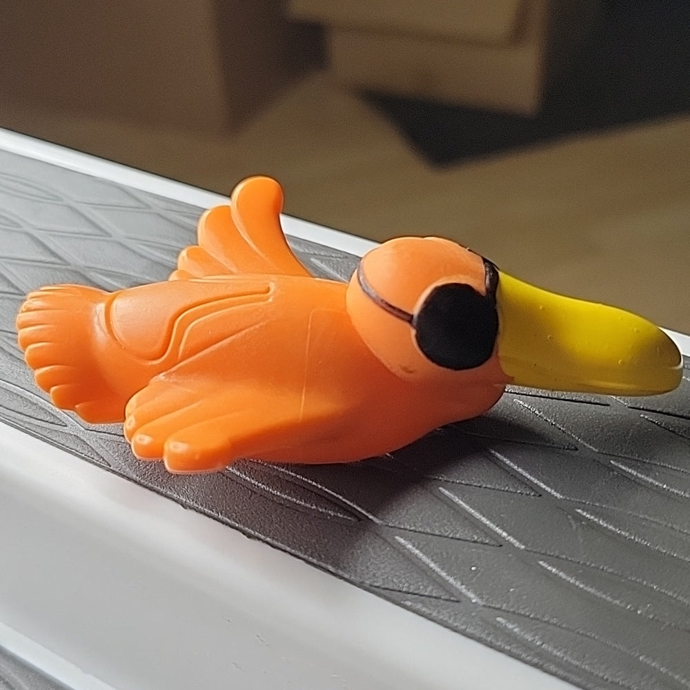 Pelican Orange Bird Who Cannot See. Baby Bath Toy