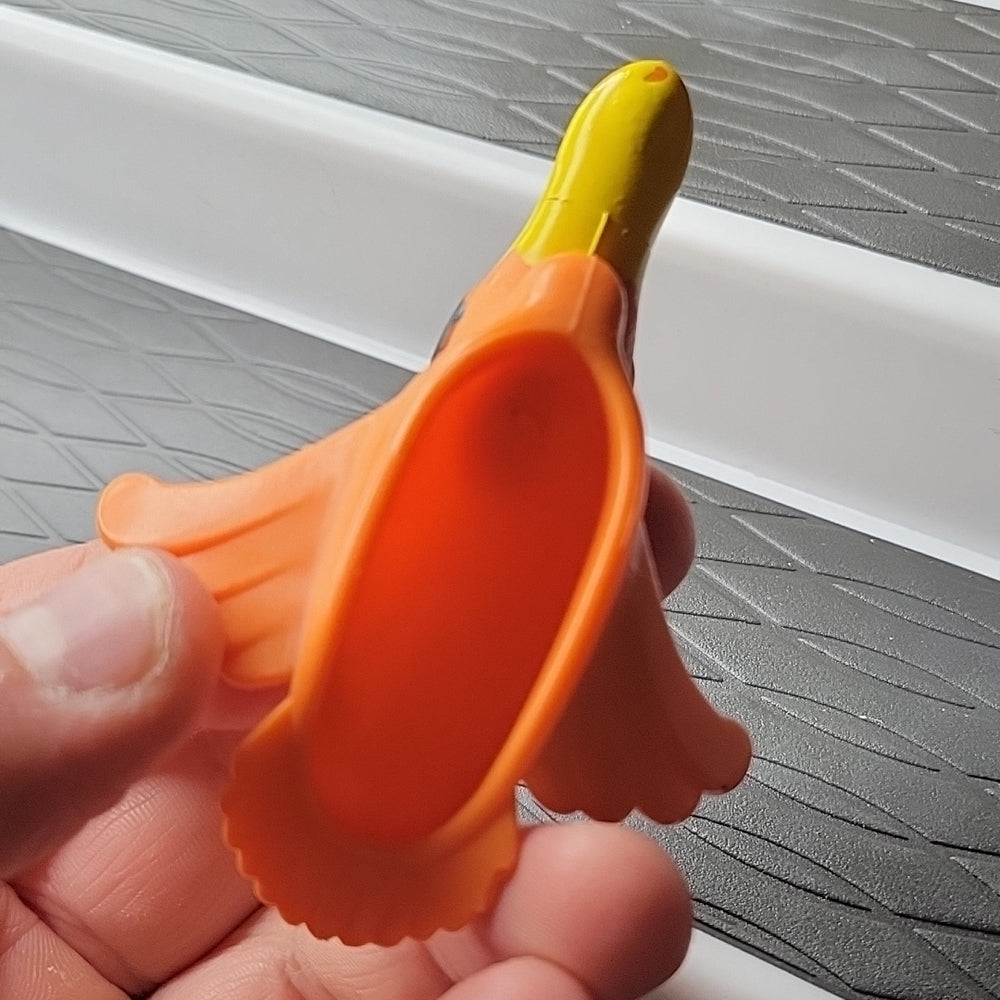 Pelican Orange Bird Who Cannot See. Baby Bath Toy