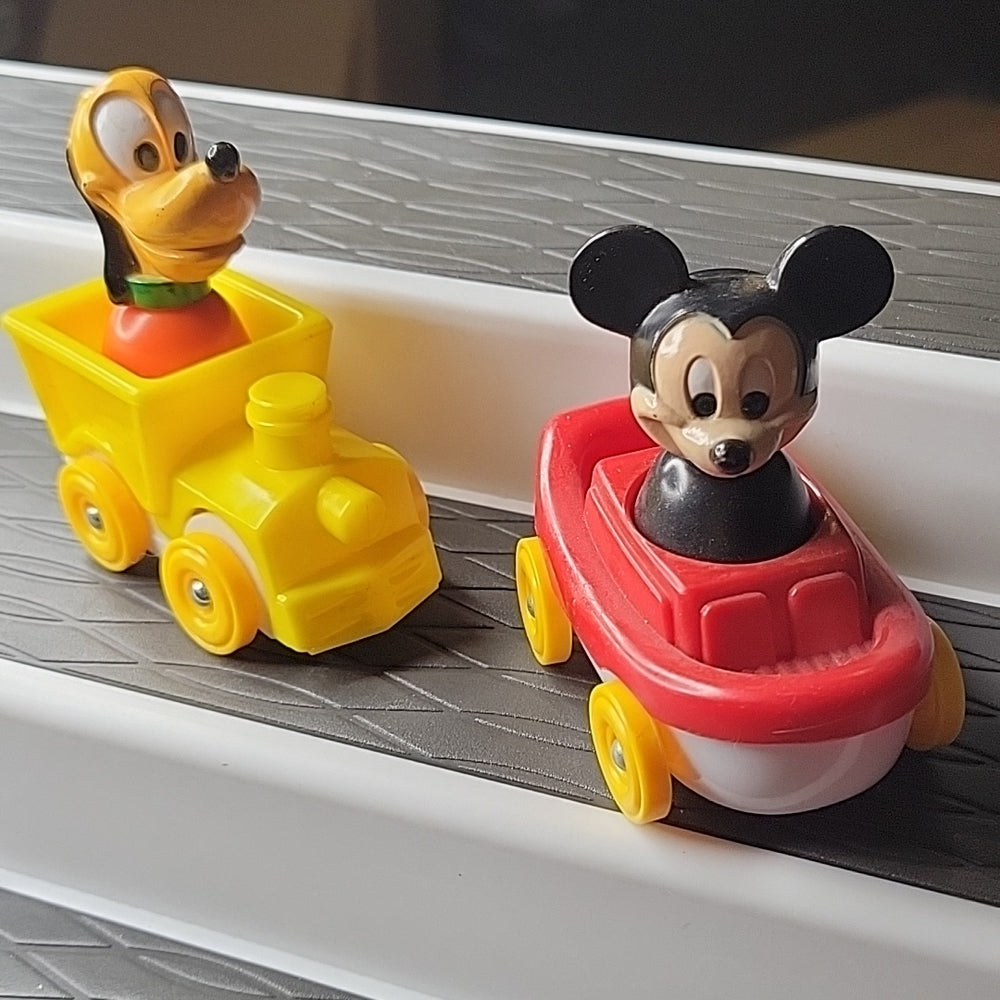 Vintage Illco 1970'S Yellow Ride On Train For Figure Mickey Pluto Little People