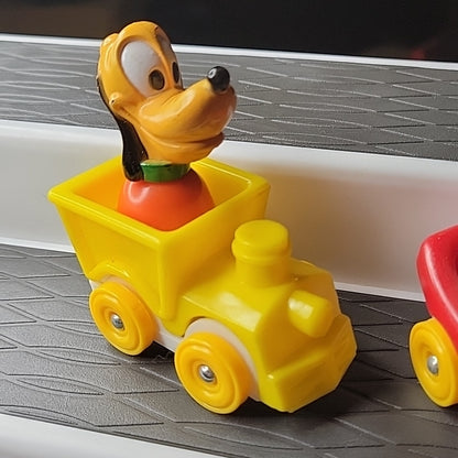 Vintage Illco 1970'S Yellow Ride On Train For Figure Mickey Pluto Little People