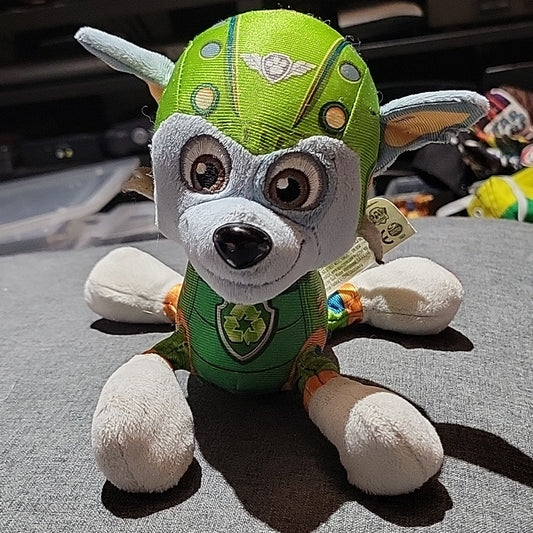 Paw Patrol Rocky Air Rescue Plush Soft Toy Nickelodeon Spin Master 6Inch