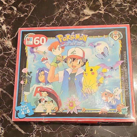 Vintage Pokémon 60 Piece Puzzle Gotta Catch Em All By Mb Complete Toys Pikachu