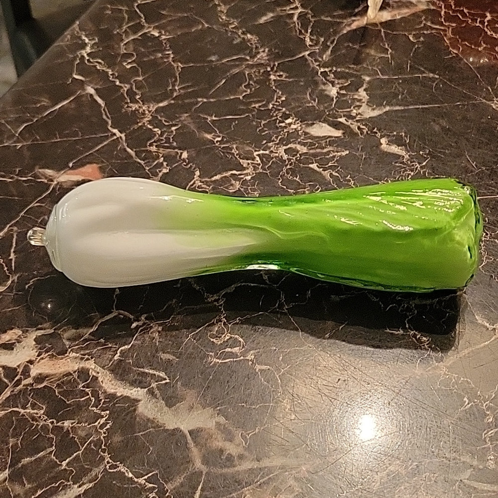 Art Glass Bok Choy Célery Leek Végétable Home Decor Paper Weight