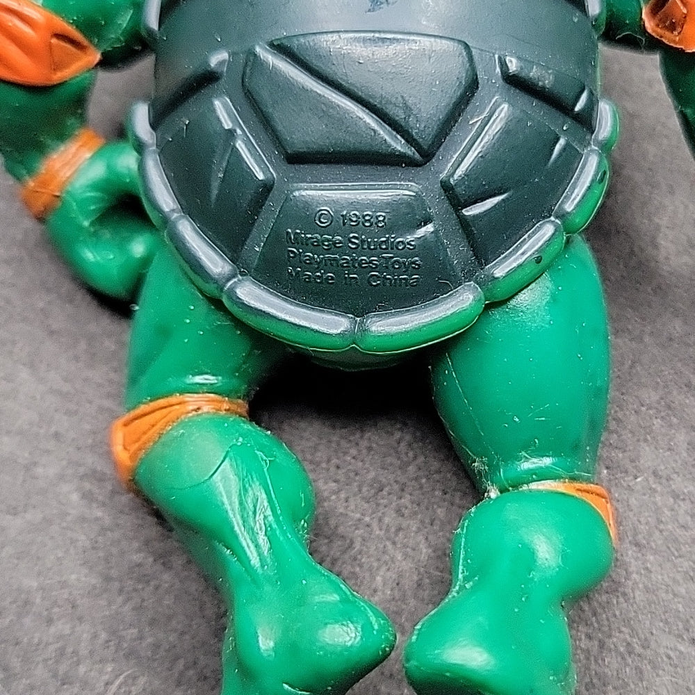 Tmnt Teenage Mutant Ninja Turtles Figure 1988 Hard Head Michaengelo Mick Vintage