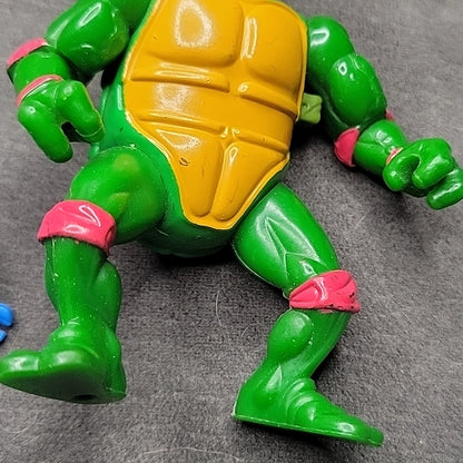 Vtg 1989 Tmnt Ninja Turtles Wacky Action Raphael Back Shell Spins Works W/ Part