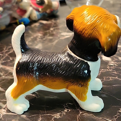 Beagle Vintage Dog Rubber Red Eyes 1990-1991 Toy Figure Doll Animal Retro