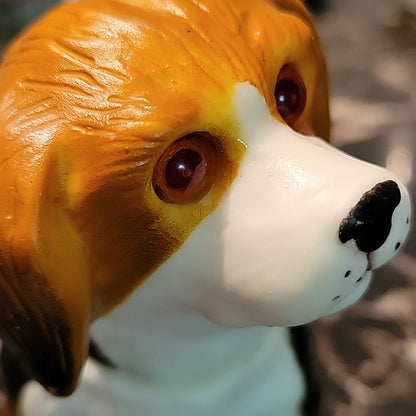 Beagle Vintage Dog Rubber Red Eyes 1990-1991 Toy Figure Doll Animal Retro