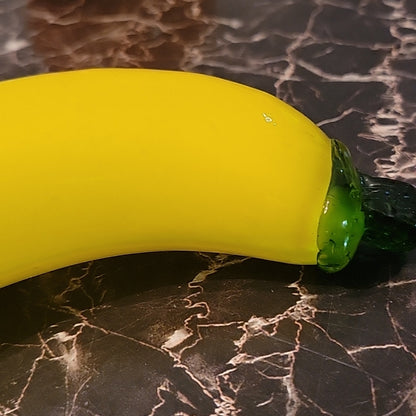Yellow Banana Vintage Murano Style Art Glass Hand Blown Decor Vegetable Fruit