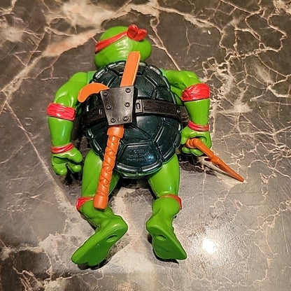 Vintage Tmnt Ninja Turtles Action Figure Toy Raphael 1988 +3 Weapons & Belt