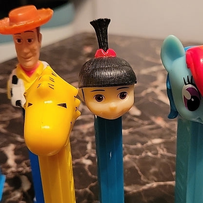 Lot Of Mixed Sets Pez Candy Dispenser Pixar Disney Cartoon Toys Figure Head Sesa