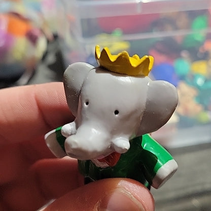 Vintage King Babar The Elephant & Queen Celeste Figure (1988) Plastic Toy Rare