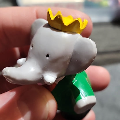 Vintage King Babar The Elephant & Queen Celeste Figure (1988) Plastic Toy Rare