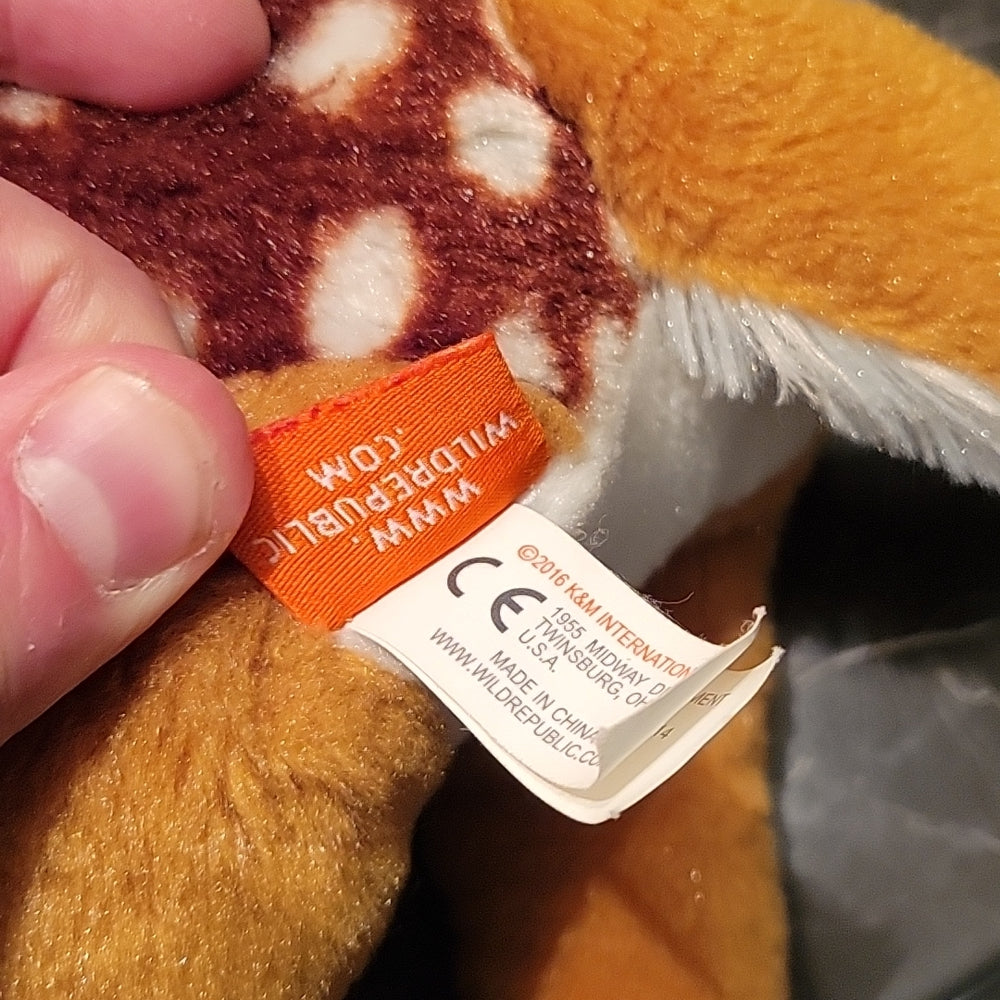 K&M International Wild Republic 2016 Soft Fawn Deer 8" Plush Stuffed Animal Toy