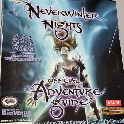 Neverwinter Nights Official Adventure Guide Versus Books 2002 D&D Missing Poster