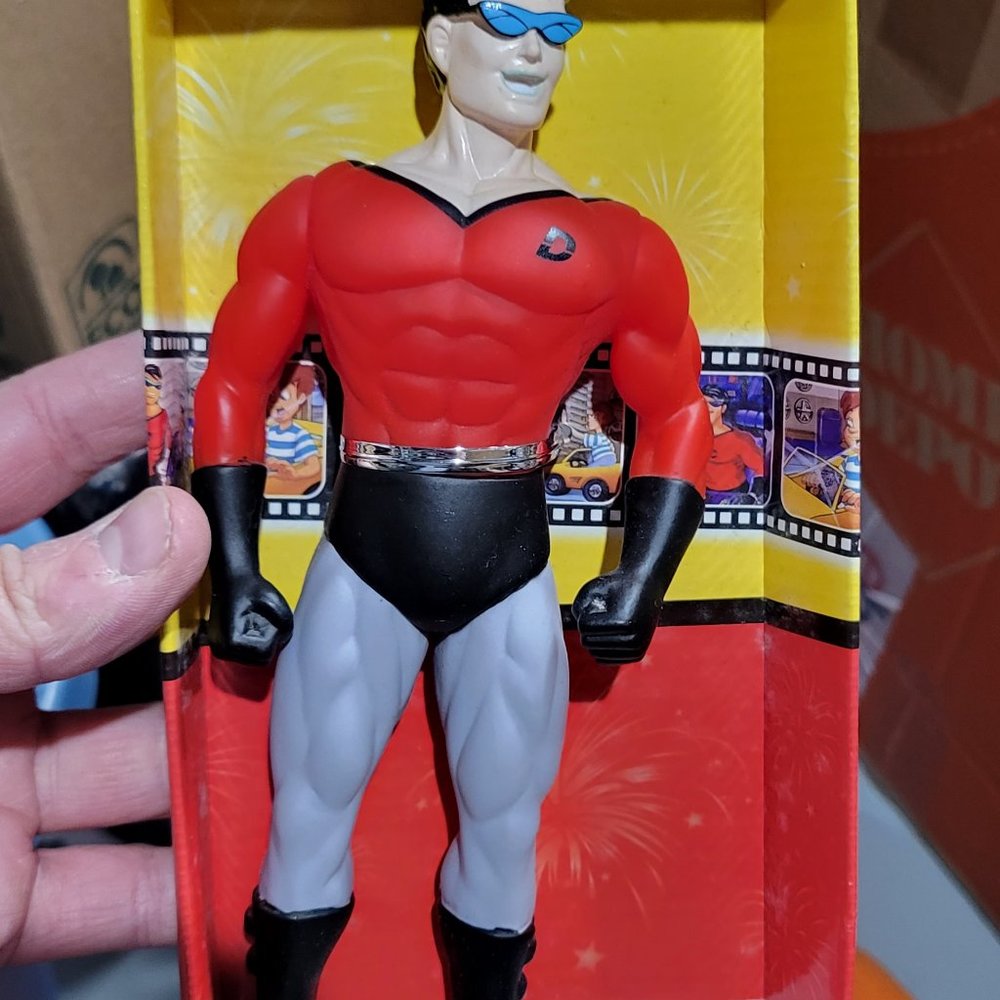 Duro Max Vitres D Autos Advertising Action Figure Rare Nib Bootleg Super Heroes