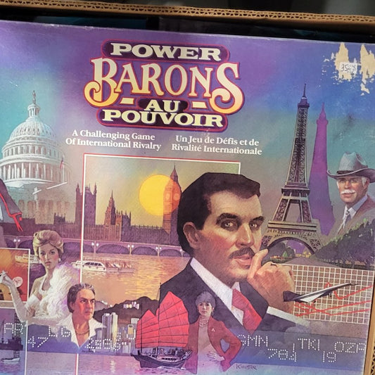 Power Barons Board Game Milton Bradley 1986 Vintage