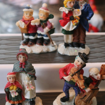 Large Pieces Christmas Village Figurine Lot People Accessories Figures Lot #7