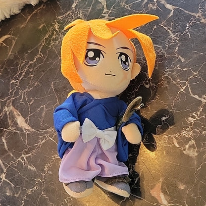 Ruronni Kenshin 8" Aniplex Plush Blue Anime Doll Tôt Watsu With Sword