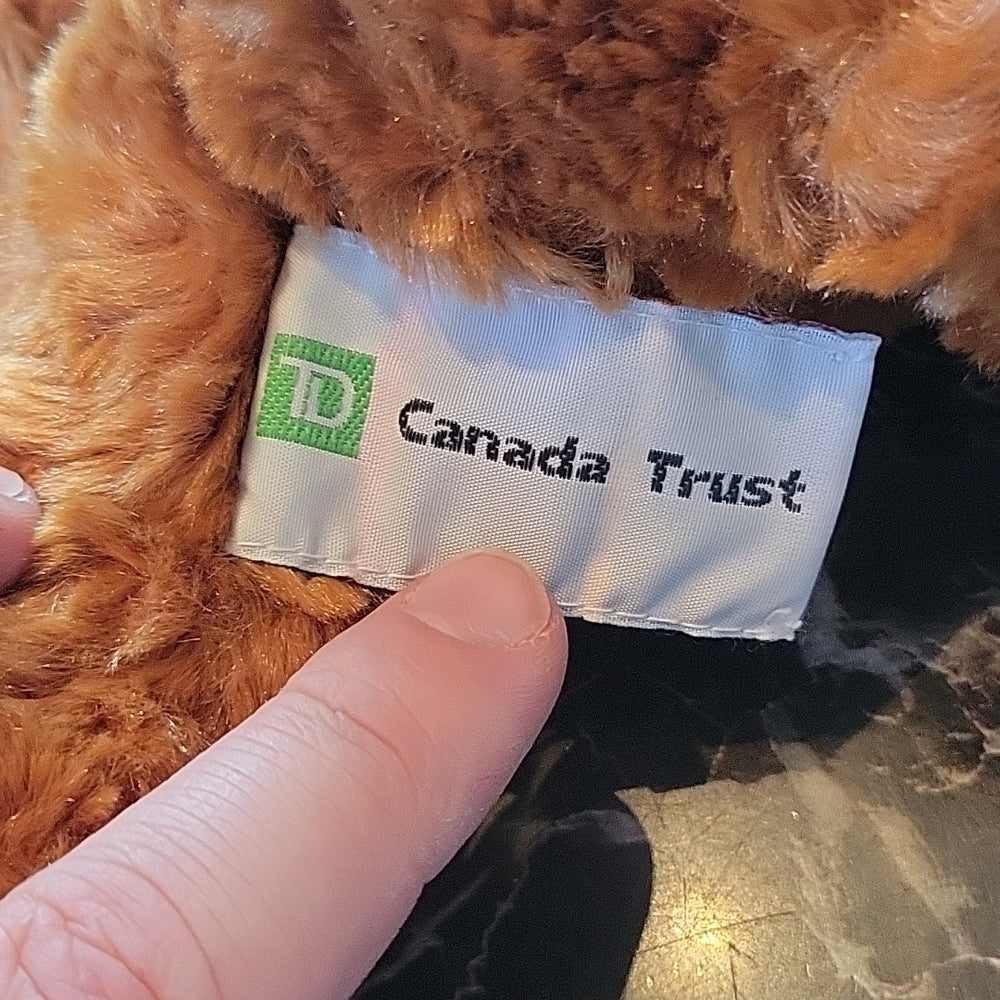 Vtg Soft Plush Brown Teddy Bear Children'S Miracle Network Td Canada Trust Retro