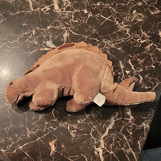 Dakin Stegosaurus Dinosaur Plush Vintage 1986 Stuffed Animal Toy Brown