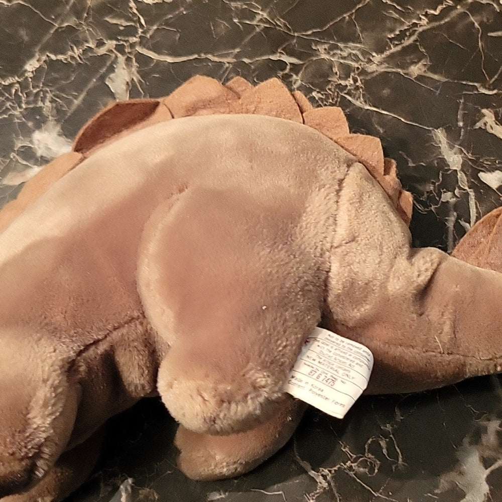 Dakin Stegosaurus Dinosaur Plush Vintage 1986 Stuffed Animal Toy Brown