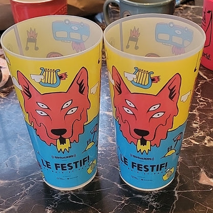 Microbrasserie Charlevoix Plastic Beer Glass Ecocup Le Festif Siriusxm Wolf
