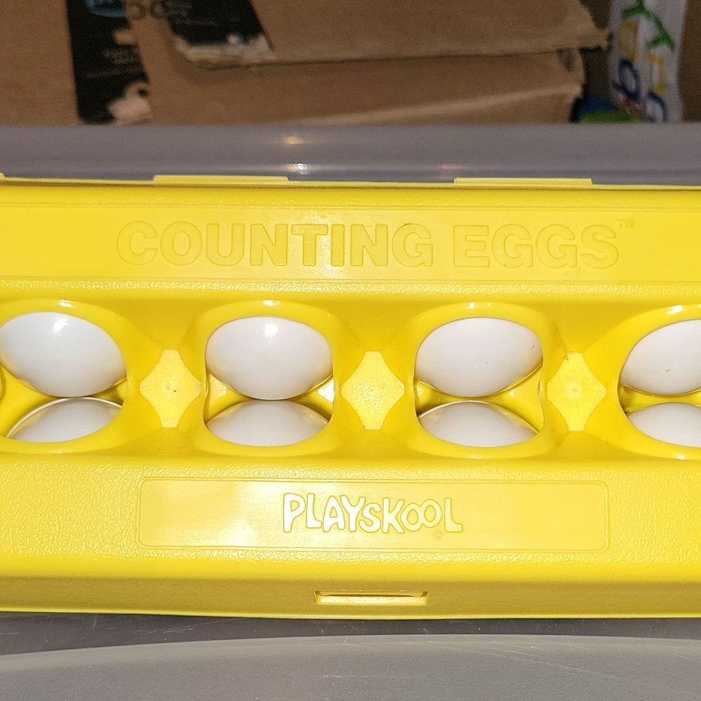 Vintage Playskool Counting 12 Eggs Complete Matching Shapes 1987 Dozen Game