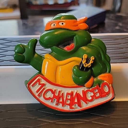 Tmnt 1989 Michaelangelo Badge Cowabunga Teenage Mutant Ninja Turtles Burger King