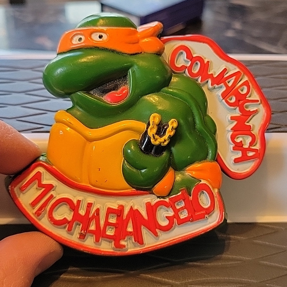 Tmnt 1989 Michaelangelo Badge Cowabunga Teenage Mutant Ninja Turtles Burger King