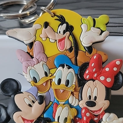 Disney Dizz Mickey Goofy Donald Gang Key Ring Lasercut Laser Keychain Keyring