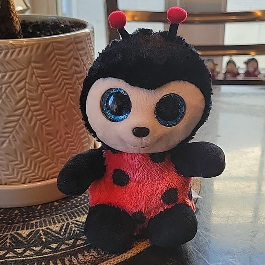 Ty Beanie Boos Izzy The Ladybug Ladybird 6" / 15Cm 2017 Tysilk Soft Toy