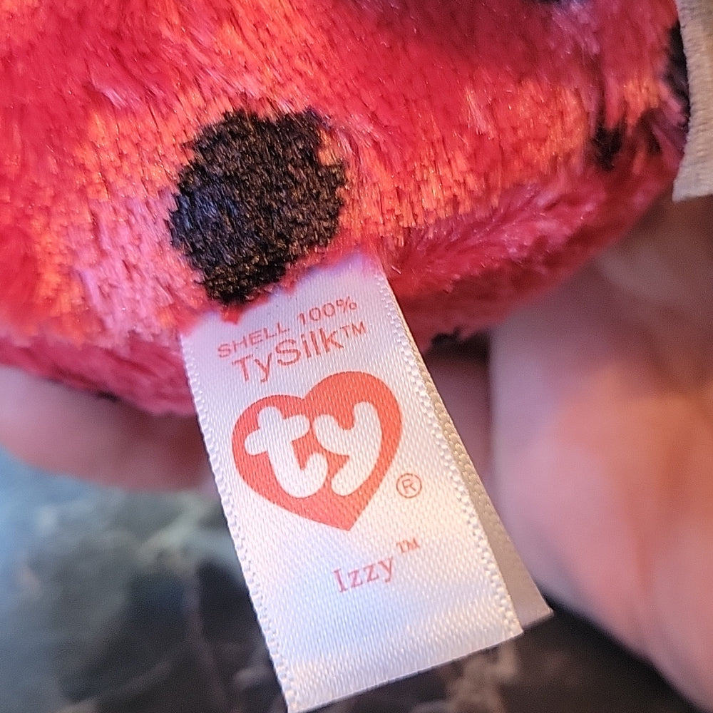 Ty Beanie Boos Izzy The Ladybug Ladybird 6" / 15Cm 2017 Tysilk Soft Toy