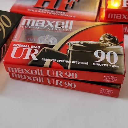 Maxell Ur Minute Blank Audio Cassette Tapes Normal Bias Lot Of 12 New Sealed