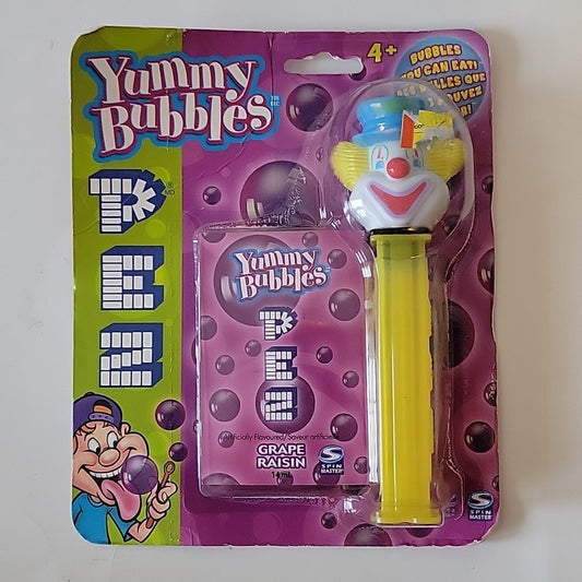 Pez Yummy Bubbles Peter Clown Retired 2002  Unopened Spinmaster 50Th Anniversary