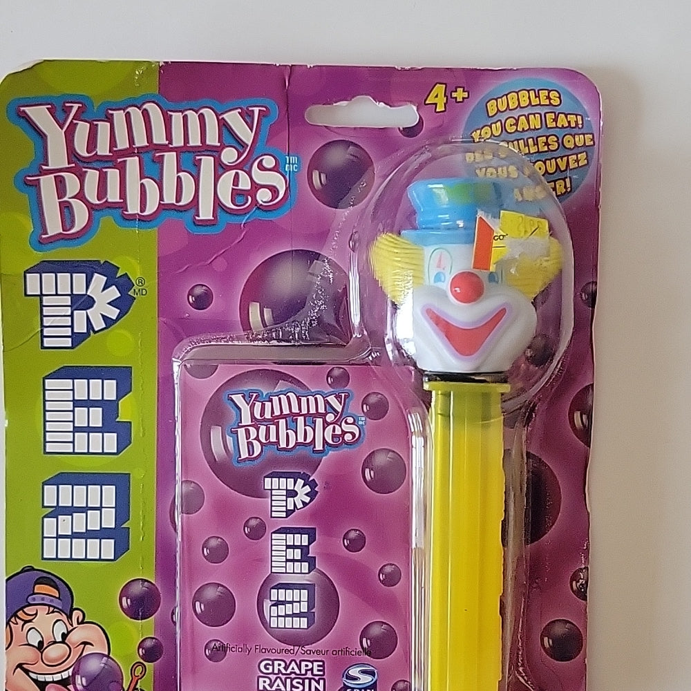 Pez Yummy Bubbles Peter Clown Retired 2002  Unopened Spinmaster 50Th Anniversary