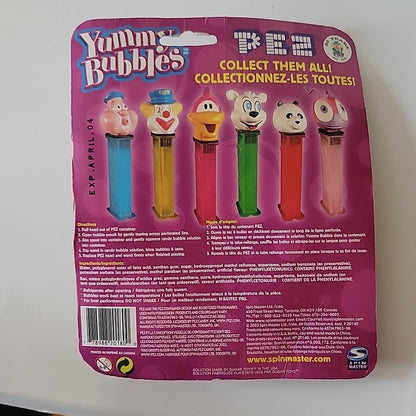 Pez Yummy Bubbles Peter Clown Retired 2002  Unopened Spinmaster 50Th Anniversary