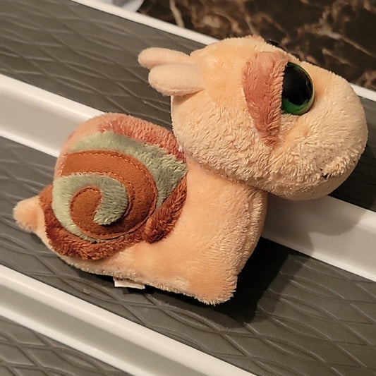 Vintage Russ Berrie 'Slow' Snail 90S Retro Small Soft Toy Plush Big Eyes Green