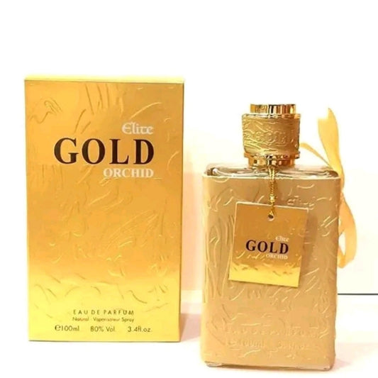 Fragrance Couture Elite Gold Orchid 3.4 Sp  3.4 Oz Edp Spray Women's Perfume New