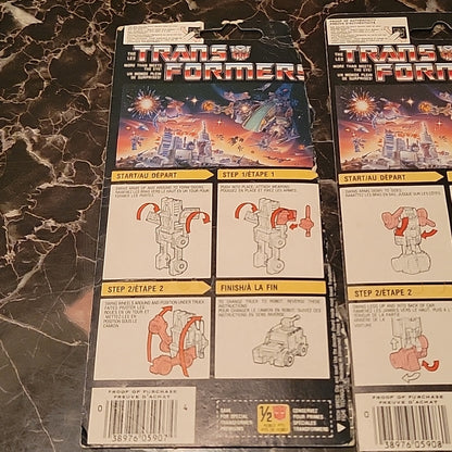 3 Parts Of Back Card Mini 1984 Vintage Hasbro G1 Transformers Tailgate Toys Only