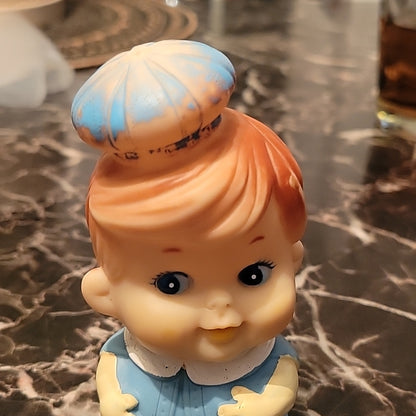 Baby King Toy Iwai Vintage De Caoutchouc Rubber Squeak Toy Made In Japan 1960'S